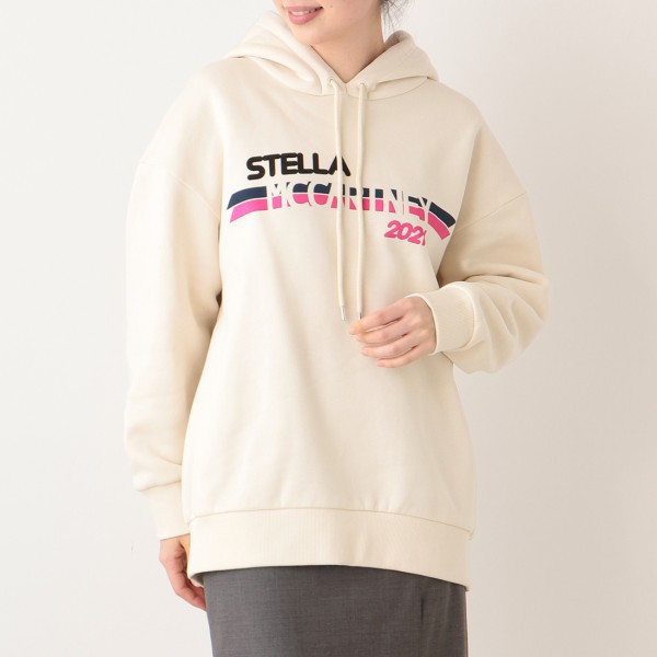 ステラマッカートニー パーカー フーディー ロゴ クリーム レディース STELLA McCARTNEY 515813 SOW82  9201【返品OK】｜au PAY マーケット