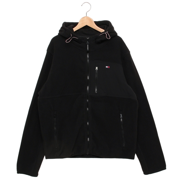 トミーヒルフィガー ブルゾン メディアフリースパーカー ワンポイントフルジップ メンズ TOMMY HILFIGER 151AF238 BLK