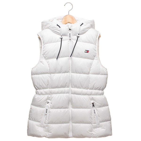 トミーヒルフィガー ジャケット フーデッドベスト ホワイト レディース TOMMY HILFIGER TP39642V WWHTの通販は