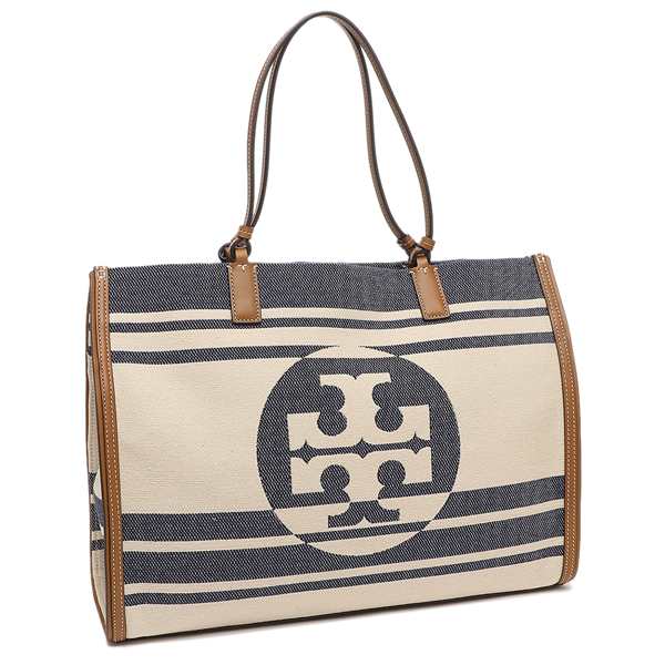 トリーバーチ トートバッグ エラ ベージュ ネイビー レディース TORY BURCH 88083 403 A4対応【返品OK】 【廃番】