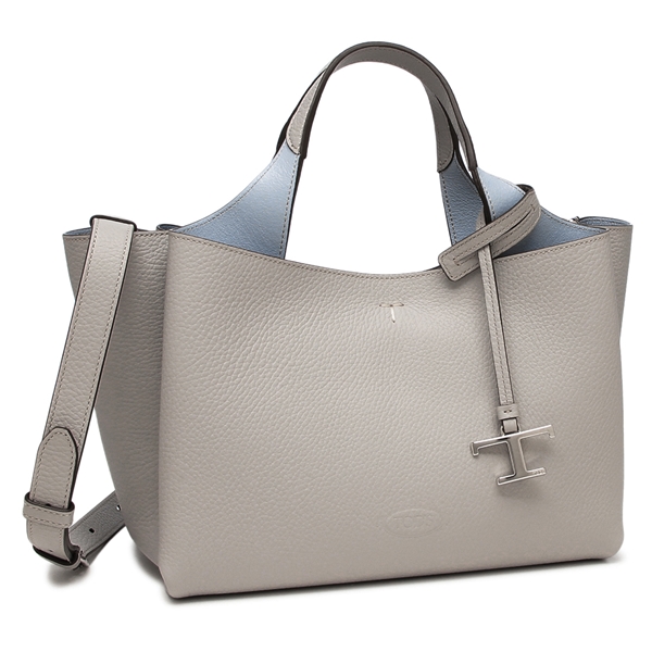 トッズ ハンドバッグ ショルダーバッグ タイムレス ミニサイズ グレー ブルー レディース TOD'S XBWAPAFL100 QRI 4L15