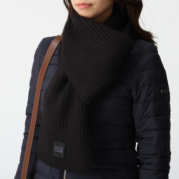 アグ マフラー チャンキーリブスカーフ ブラック メンズ レディース ユニセックス UGG U CHUNKY RIB SCARF 101106 BLK