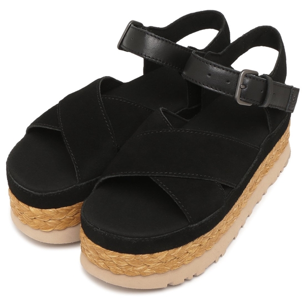 UGG アグ 厚底 サンダル オーブレイ アンクル ストラップ プラットフォーム ブラック レディース  1167471 BLK