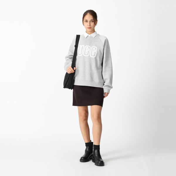 UGG アグ スウェット UGG ロゴ クルーネック スウェット グレー