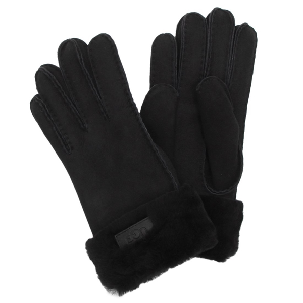 アグ 手袋 カフグローブ シープスキン ブラック レディース UGG 17369 W TURN CUFF GLOVE BLK