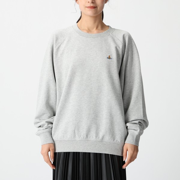 ヴィヴィアンウエストウッド スウェット トレーナー オーブ ロゴ刺繍 グレー レディース VIVIENNE WESTWOOD 3I010014 J006O P001