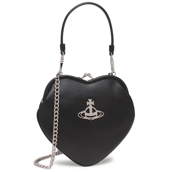 ヴィヴィアンウエストウッド ハンドバッグ ショルダーバッグ がま口 ブラック レディース VIVIENNE WESTWOOD 4B010004W S000D N403