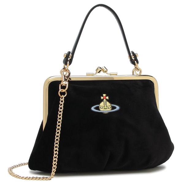 ヴィヴィアンウエストウッド ハンドバッグ ショルダーバッグ グラニー ブラック レディース VIVIENNE WESTWOOD 4B01000BW W00ZL N401