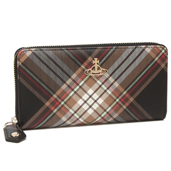 ヴィヴィアンウエストウッド 長財布 ダービー ブラウン ブラック レディース VIVIENNE WESTWOOD 51050023U S001K D101
