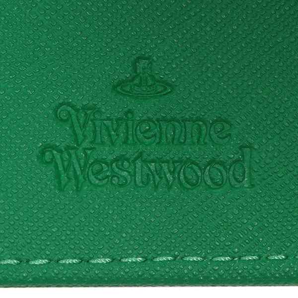 ヴィヴィアンウエストウッド 三つ折り財布 サフィアーノ がま口 グリーン レディース VIVIENNE WESTWOOD 51150027U S000B M401