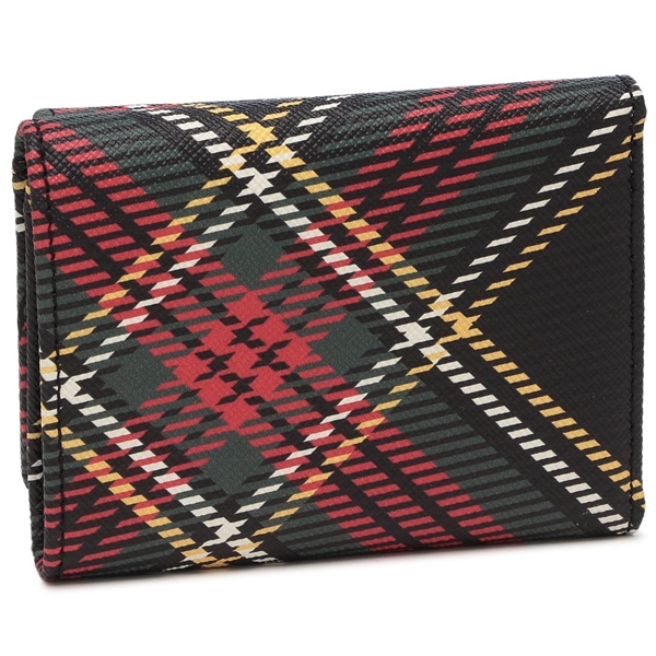 ヴィヴィアンウエストウッド 三つ折り財布 チェック柄 レッド マルチ
