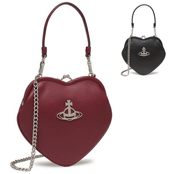 ヴィヴィアンウエストウッド ハンドバッグ ショルダーバッグ がま口 レディース VIVIENNE WESTWOOD 4B010004W S000D ハート オーブ