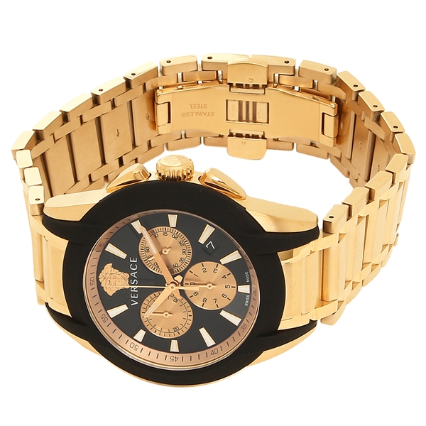 P10 11 3 0 00 23 59 ヴェルサーチ 腕時計 メンズ Versace Vem ブラック ピンクゴールド 返品ok の通販はau Pay マーケット ブランドショップaxes
