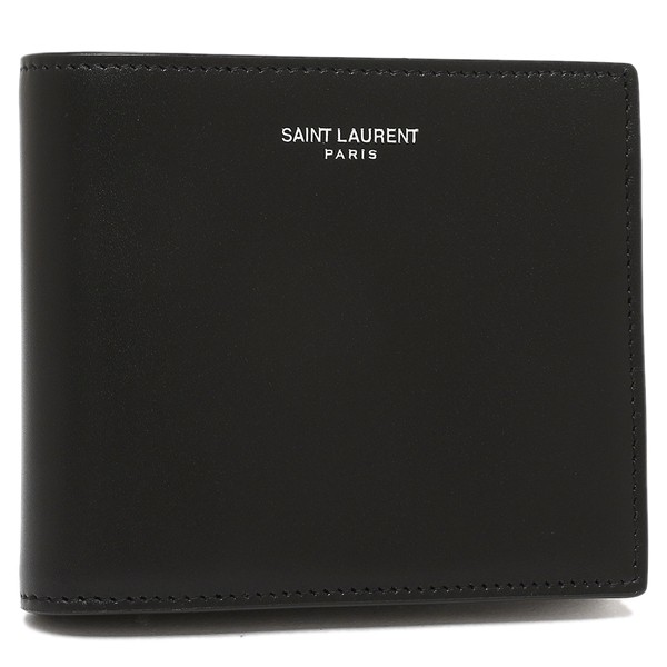 サンローランパリ 二つ折り財布 ブラック メンズ SAINT LAURENT PARIS 396303 0U90N 1000