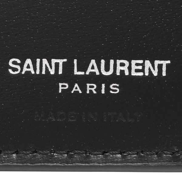 サンローランパリ 二つ折り財布 タイニーカサンドラ ブラック メンズ SAINT LAURENT PARIS 607727 1JB0E 1000