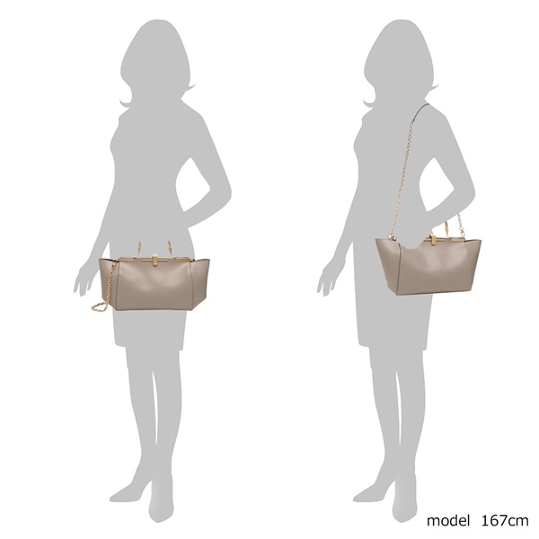 ザンケッティ ハンドバッグ ショルダーバッグ アムレット ベージュ