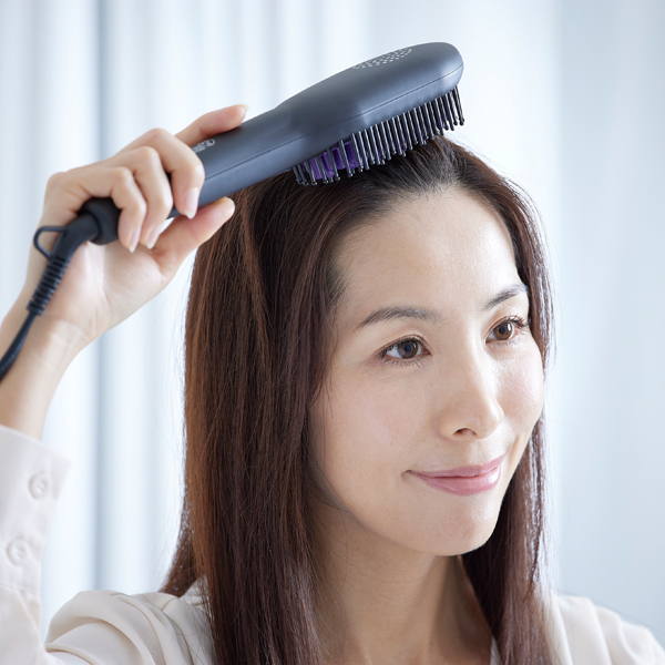 ORVIN美髪効果マイナスイオンブラシ型ストレートヘアアイロン*2個