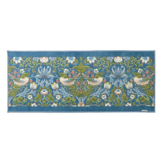 イチゴドロボウ インテリアマット  50×120cm BG ブルーグリーン 【直送品】 返品・キャンセル・他商品と同時購入は不可