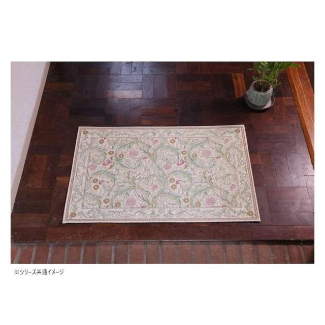 レスターアカンサス マット 約45×78cm  BE ベージュ 【直送品】 返品・キャンセル・他商品と同時購入は不可_1