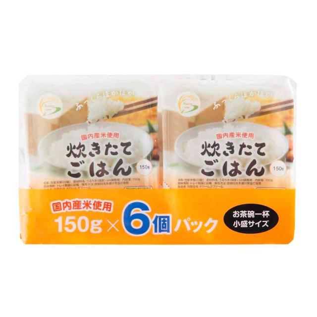 ◆ドリームズファーム 炊きたてごはん 150g×6P   【12個セット】