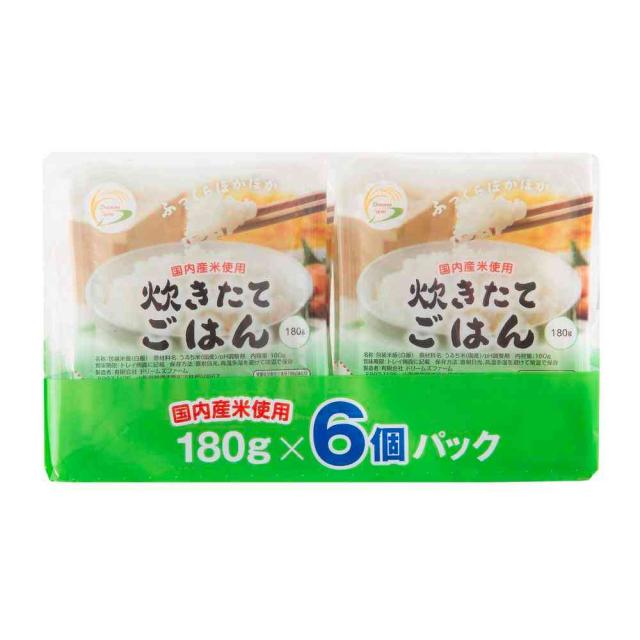 ◆ドリームズファーム 炊きたてごはん 180g×6P   【12個セット】