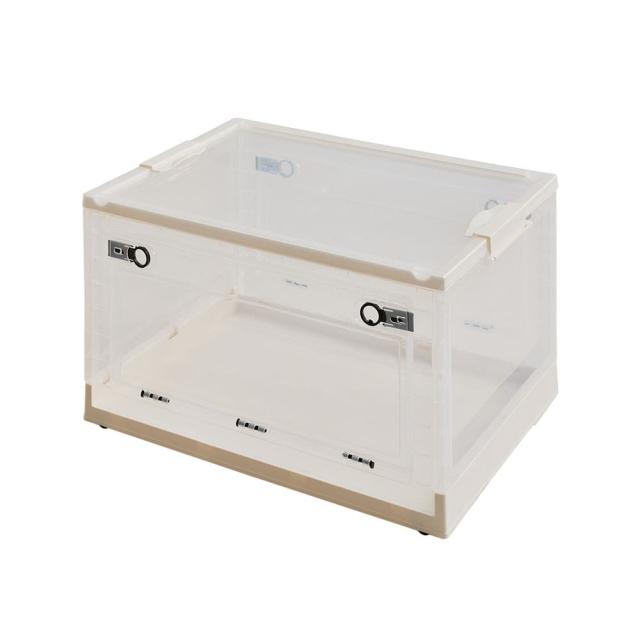 折りたたみ収納ボックス クリア XL 66L 3個セット メーカー直送 ▼返品・キャンセル不可【他商品との同時購入不可】 