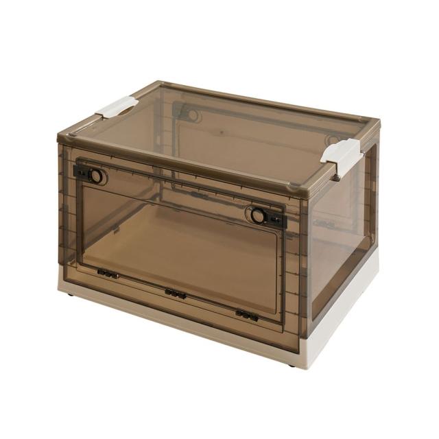 折りたたみ収納ボックス スモーク XL 66L 4個セット 【直送品】 返品・キャンセル・他商品と同時購入は不可
