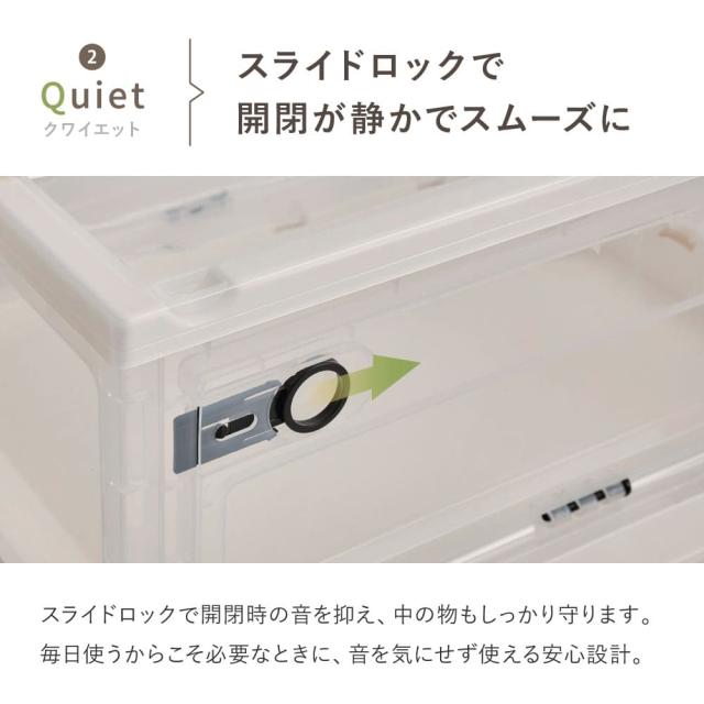 折りたたみ収納ボックス スモーク XXL 96L 5個セット 【直送品】 返品・キャンセル・他商品と同時購入は不可_3