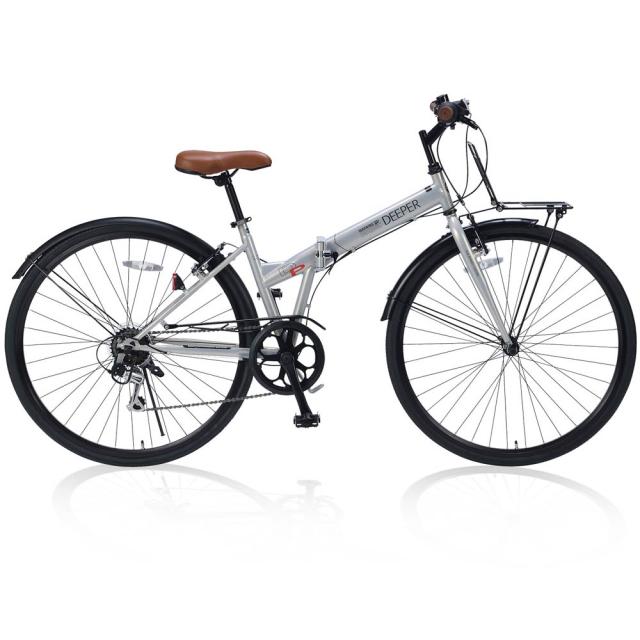 折りたたみシティクロス 6段変速 フロントキャリア DE601 メーカー直送▼返品・キャンセル不可【他商品との同時購入不可】