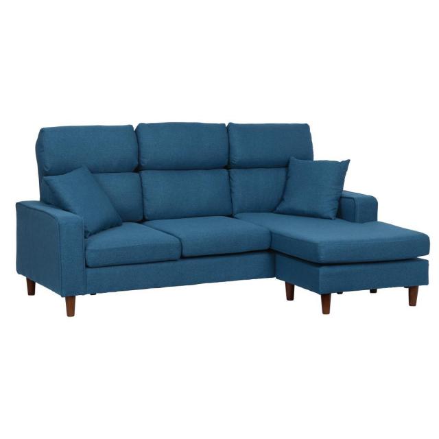 カウチソファ ルピア4 ブルー 393462 【直送品】 返品・キャンセル・他商品と同時購入は不可
