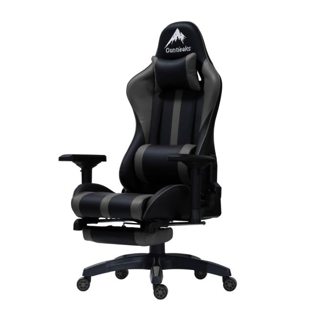 ルセルV3 オットマン付き ゲーミングチェア グレー 【直送品】 返品・キャンセル・他商品と同時購入は不可