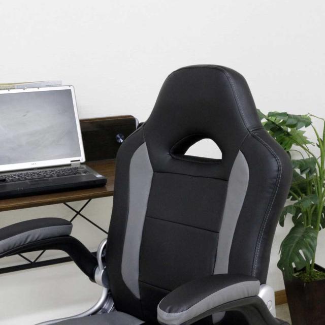 肘跳ね上げ式ゲーミングチェアー OA-FD 【直送品】 返品・キャンセル・他商品と同時購入は不可_4