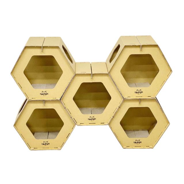 爪とぎ付きハニカムハウス 5個セット メーカー直送 ▼返品・キャンセル不可【他商品との同時購入不可】   の通販は