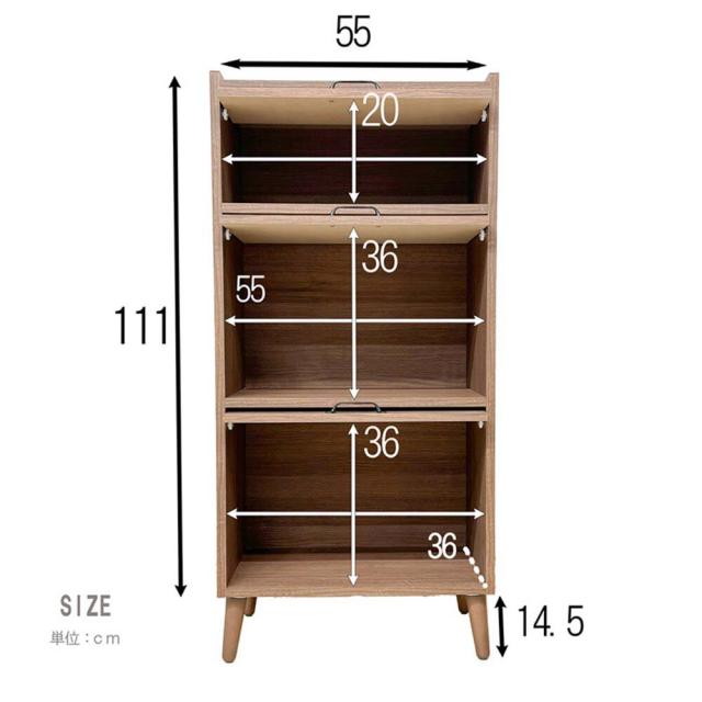 北欧風国産幅60cmの国産キャビネット CN-GY-W60-WH 【直送品】 返品・キャンセル・他商品と同時購入は不可_5