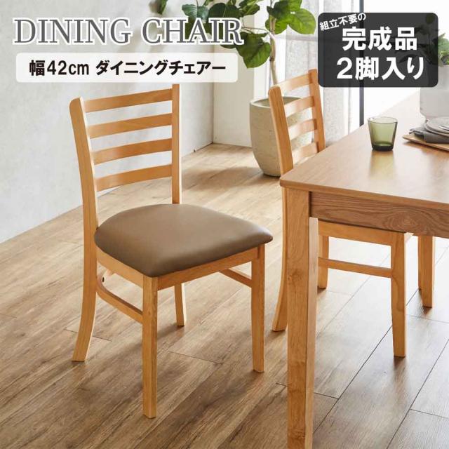 ダイニングチェアー2脚組 DCHAIR-ERN-NA 【直送品】 返品・キャンセル・他商品と同時購入は不可