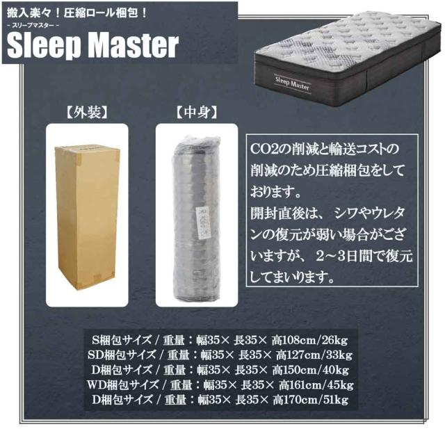 厚み31cm極厚SDポケットコイルマットレス PIM-SM-SD 【直送品】 返品