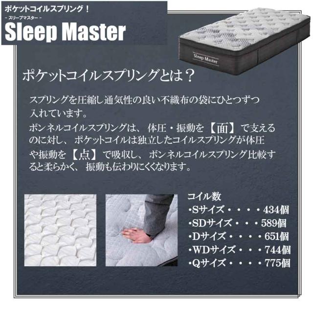 厚み31cm極厚SDポケットコイルマットレス PIM-SM-SD 【直送品】 返品