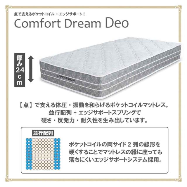 厚み24cmDポケットコイルマットレスCFDM-Deo-D 【直送品】 返品・キャンセル・他商品と同時購入は不可_4