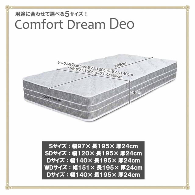 厚み24cmDポケットコイルマットレスCFDM-Deo-D 【直送品】 返品・キャンセル・他商品と同時購入は不可_8