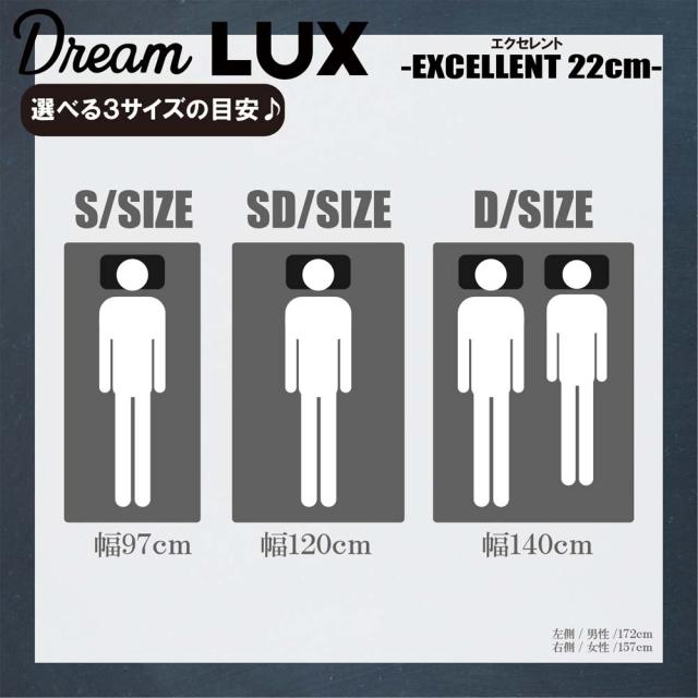 厚み22cmSノンコイルマットレス DLUX-EXE-S 【直送品】 返品・キャンセル・他商品と同時購入は不可_5