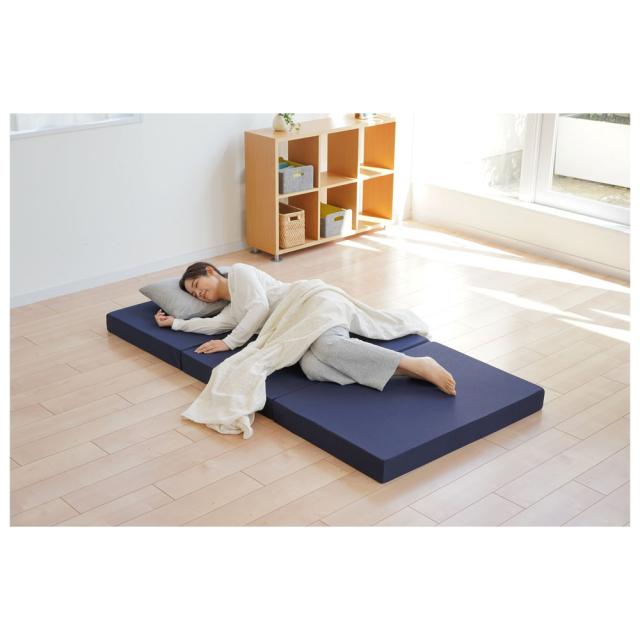 10センチ高反発マットレス シングルサイズ ネイビー 【直送品】 返品・キャンセル・他商品と同時購入は不可_1
