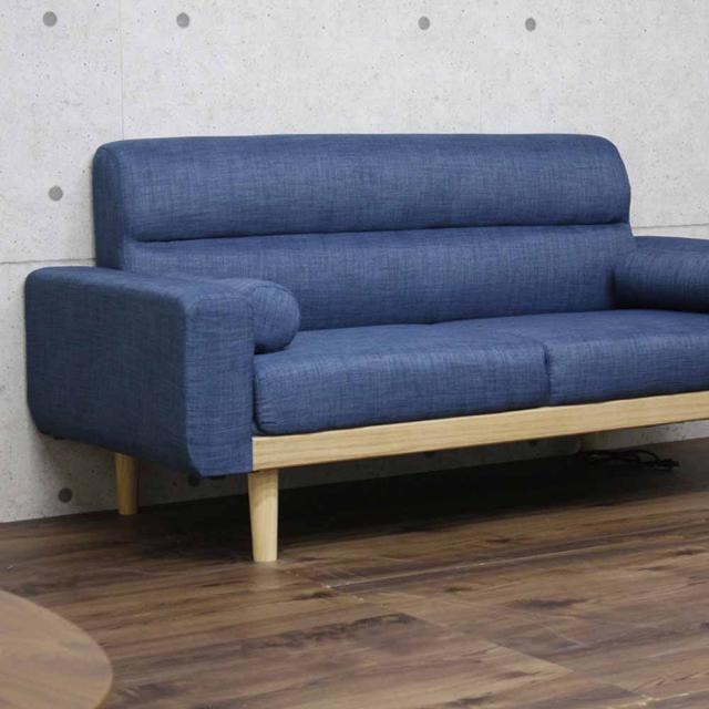 2口コンセント付き2.5人掛けソファ SO-20-BL 【直送品】 返品・キャンセル・他商品と同時購入は不可_4