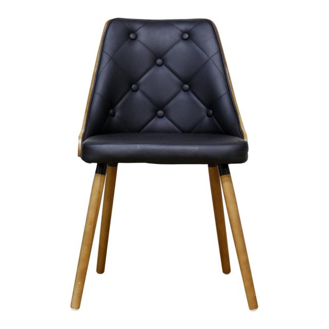 背もたれウォールナット突板のレトロデザインチェアー CC-05 メーカー直送 ▼返品・キャンセル不可【他商品との同時購入不可】   の通販は 12,166円