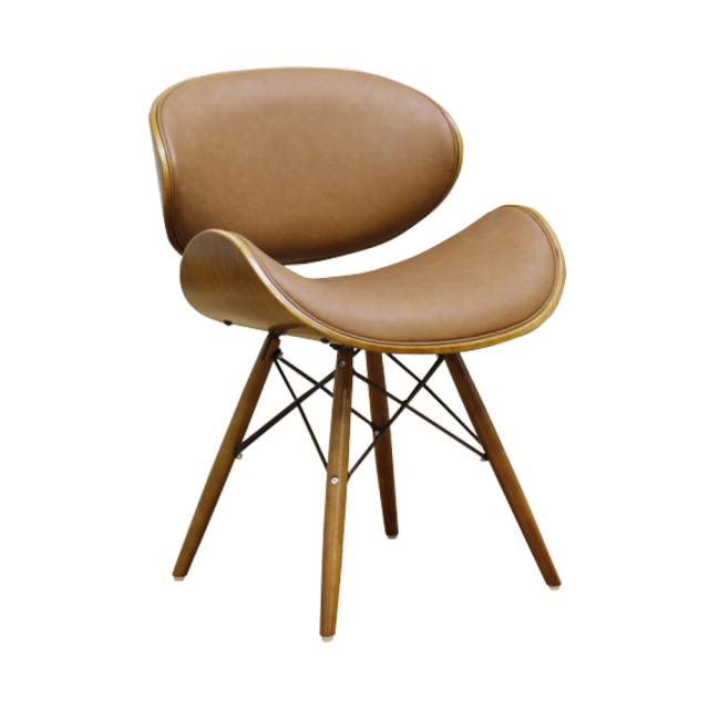 ミッドセンチュリー風デザインチェアー CC-02-LBR メーカー直送 ▼返品・キャンセル不可【他商品との同時購入不可】   の通販は 10,952円