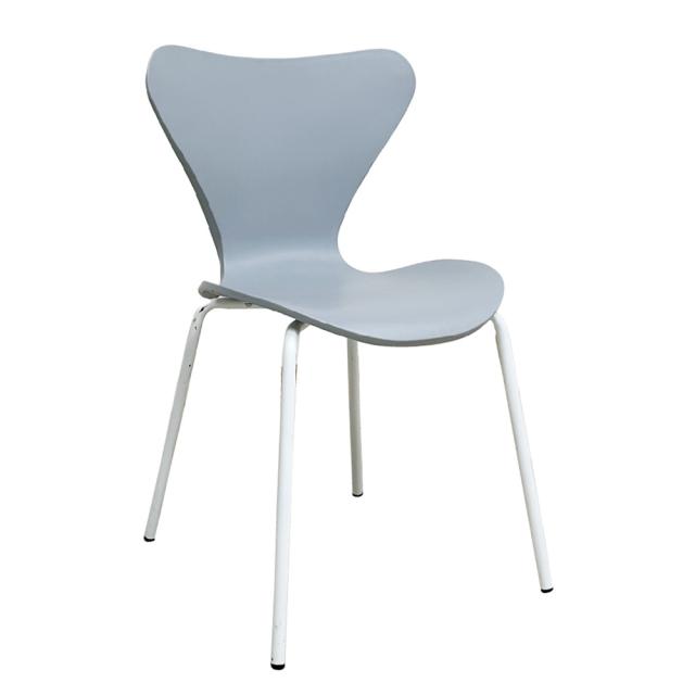 特徴的なフォルムのアリンコチェアー 2脚入 ライトグレー 【直送品】 返品・キャンセル・他商品と同時購入は不可