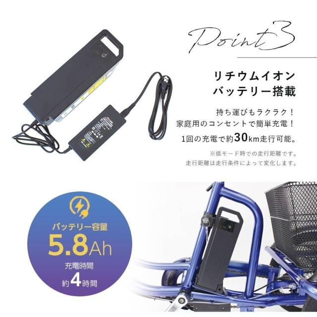 E-PARTON 電動アシスト三輪自転車 メーカー直送 ▽返品