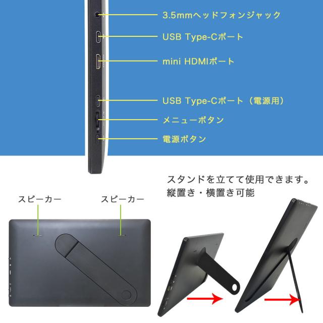 15.6インチ軽量モバイルディスプレイ INPRMNHBK 【直送品】 返品・キャンセル・他商品と同時購入は不可_4