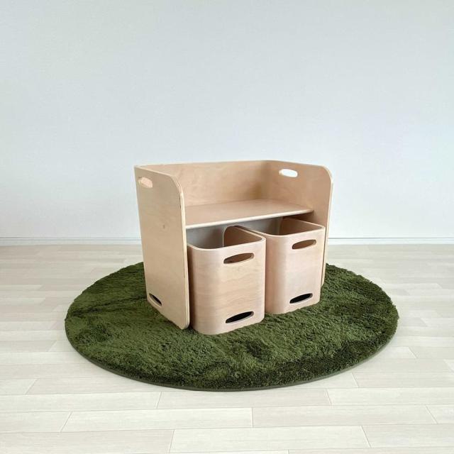 ホップル ラグ オリーブグリーン 【直送品】返品・キャンセル・他商品と同時購入不可_1