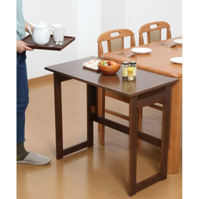 天然木折りたたみテーブル 高さ69cm BR[0330010] 【直送品】 返品・キャンセル・他商品と同時購入は不可