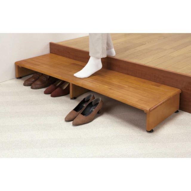 木製収納付き玄関台 120cm幅[03523] 【直送品】 返品・キャンセル・他商品と同時購入は不可